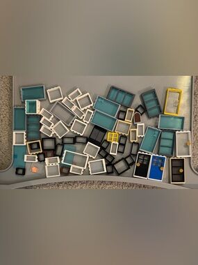 LEGO Windows & Doors Bulk Lot ~100 pcs City House Parts Mixed Colors